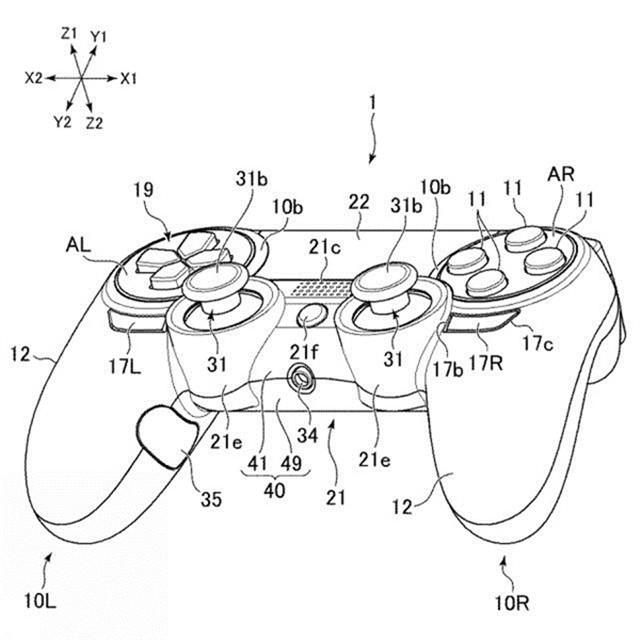 按键更多!索尼性能版ps4手柄专利图曝光