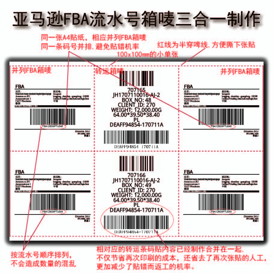 75_fba亚马逊可变外箱标贴箱唛及转运条码合并10x10