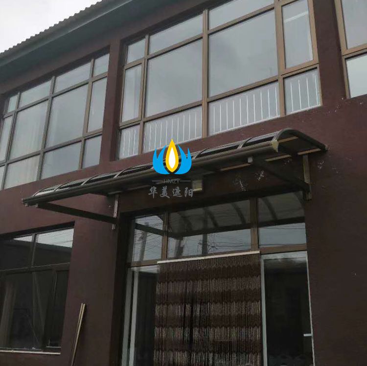 厂家批发pc板遮阳蓬别墅大门雨搭户外防晒铝合金雨棚阳光雨蓬