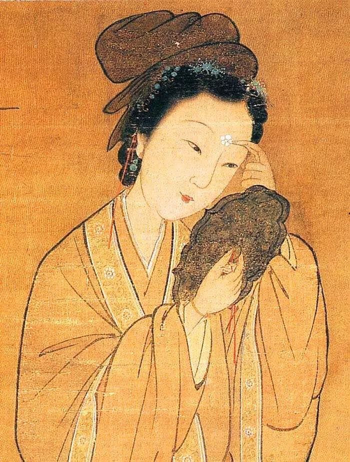 女性自古爱画眉.宋代女性画眉流行使用画眉墨.