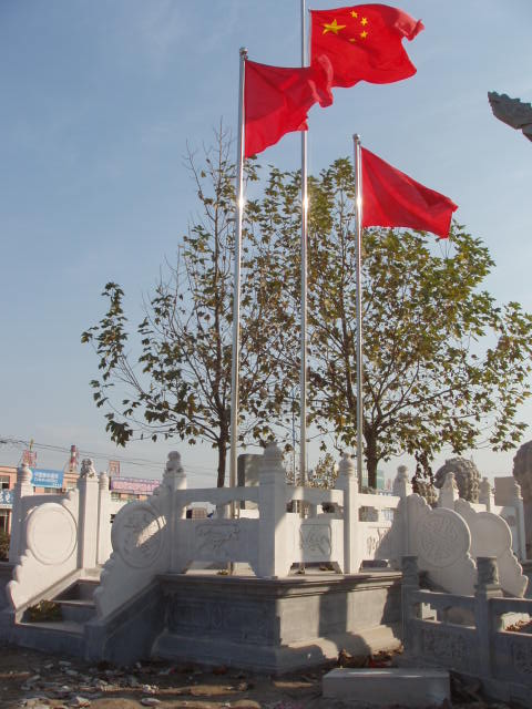 护栏,桥栏,栏杆栏板等  我们雕刻建造的天安门国旗杆基座平面为三层