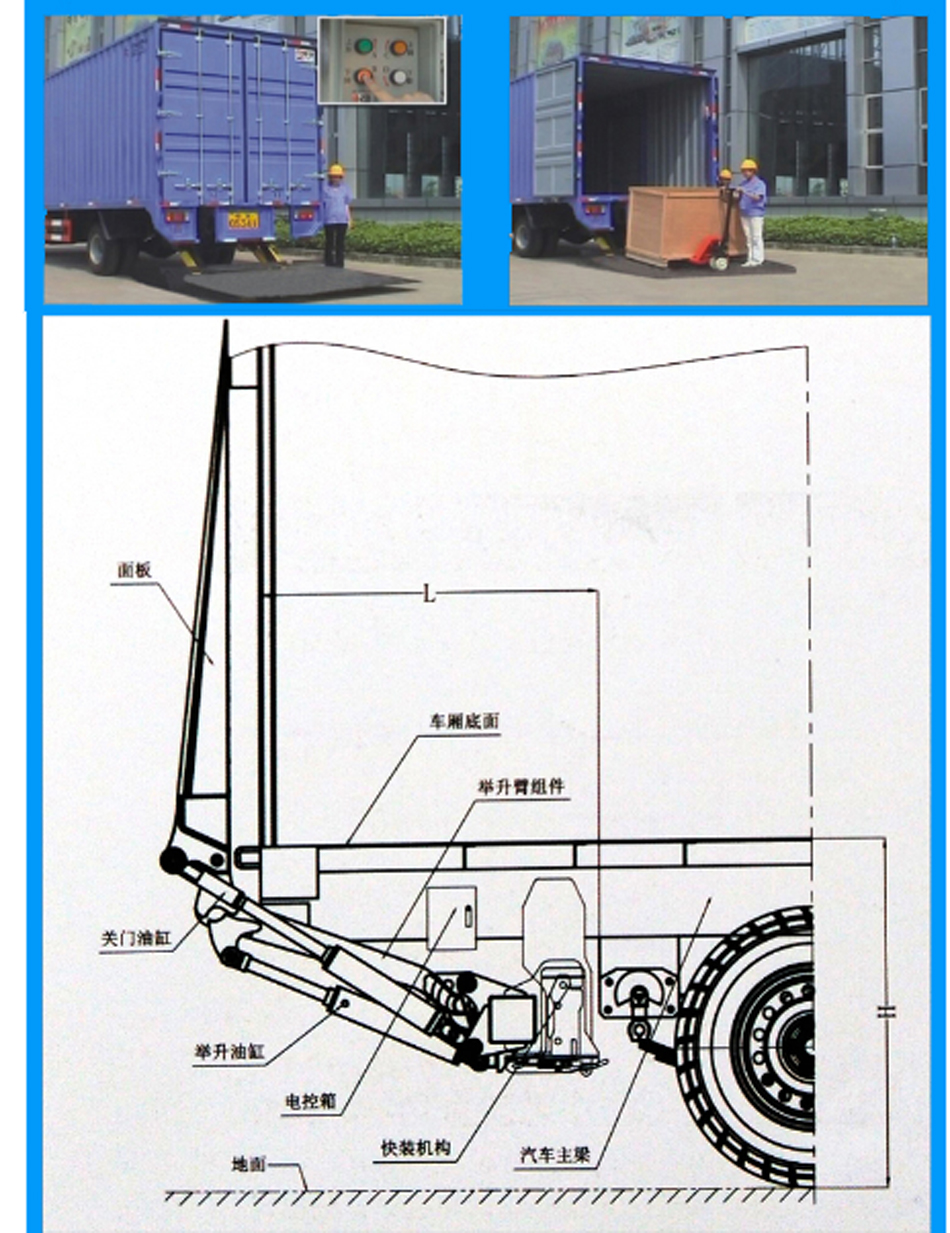 定做小货车微型汽车尾板4.2米箱货集装箱液压升降尾板
