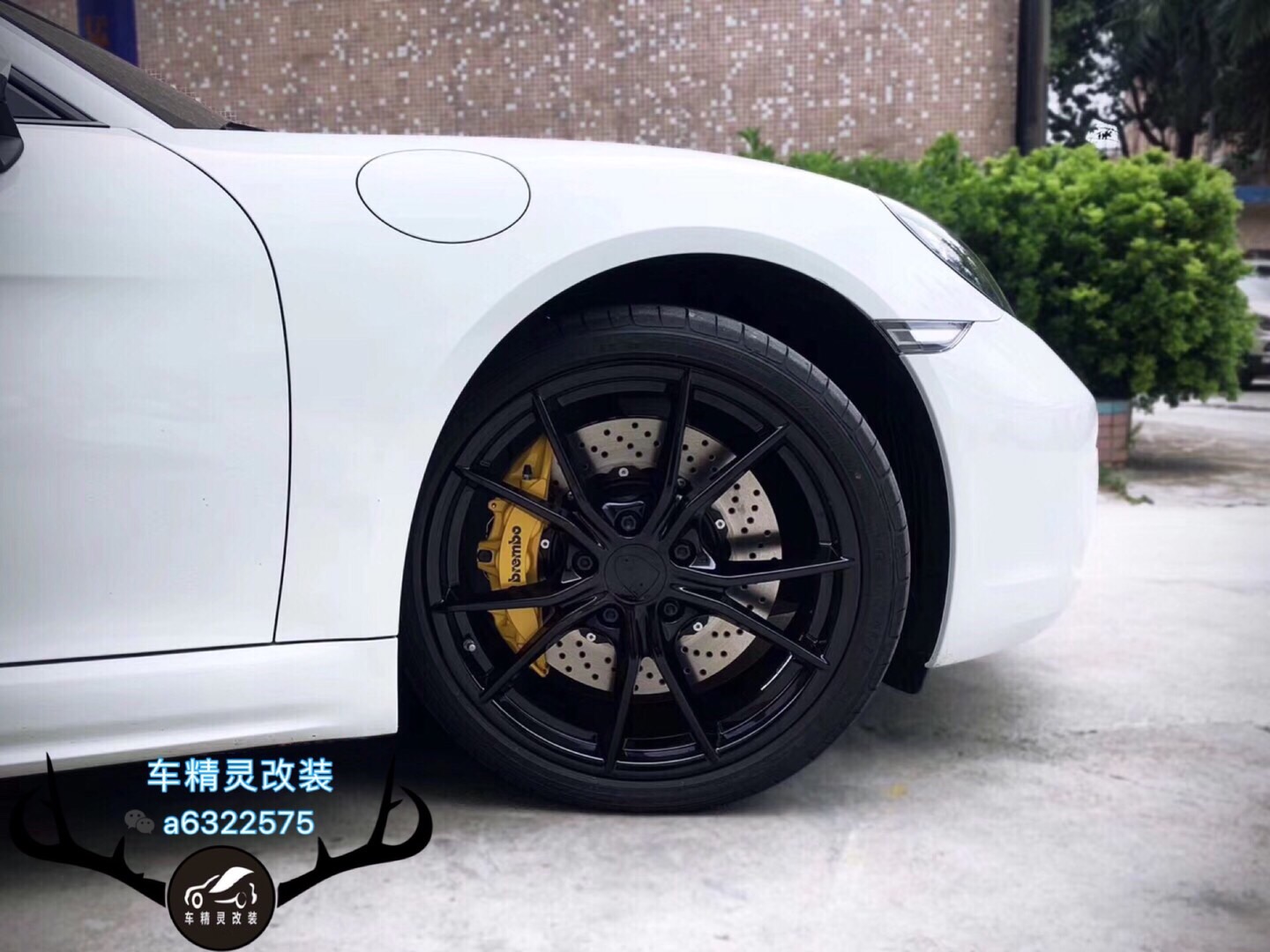 保时捷718刹车改装brembo大六刹车卡钳,完美制动炸街