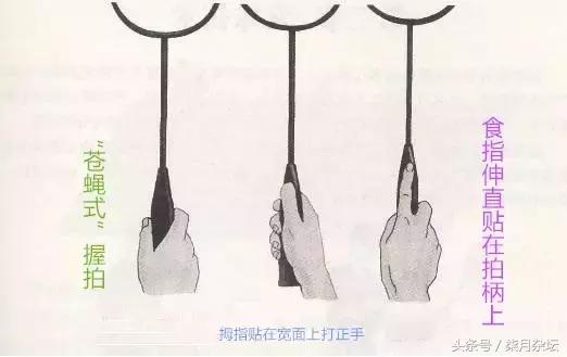 业余球友最典型的错误就是:   - 握拍握成苍蝇拍,还有一把抓握拍