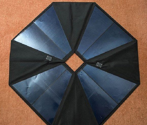 一款可提供充电的太阳能伞 度假不再担心手机没电了