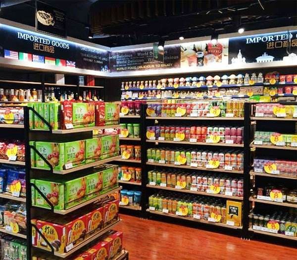 重庆进口食品店货架,更好地展示进口商品_重庆宏轩伟业货架公司