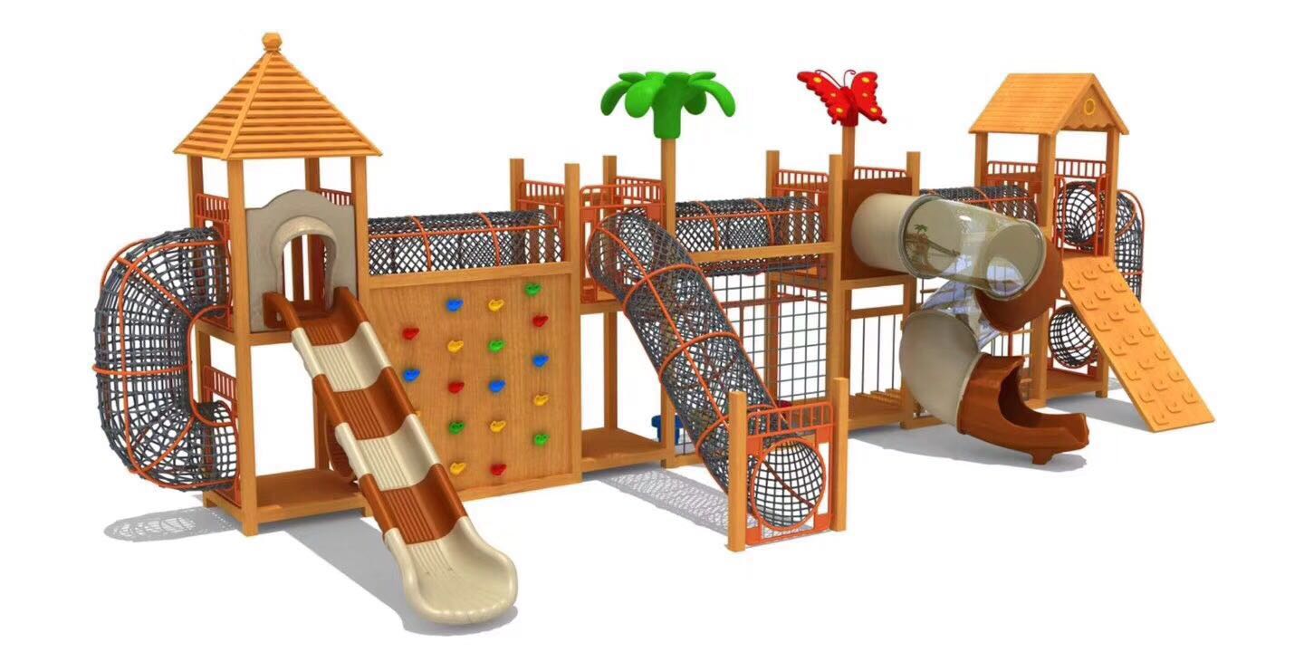 幼儿木质滑梯厂家幼儿园进口木滑滑梯成都实木梭梭板