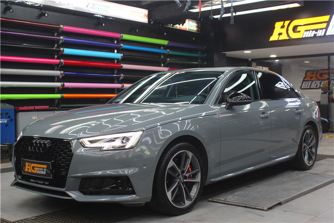 奥迪a4l秃鹰高亮水泥灰,长沙实体店包施工,湖南总代