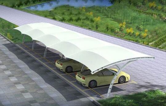 呼和浩特林格尔县制作膜结构汽车棚，环保美观，经济艺术