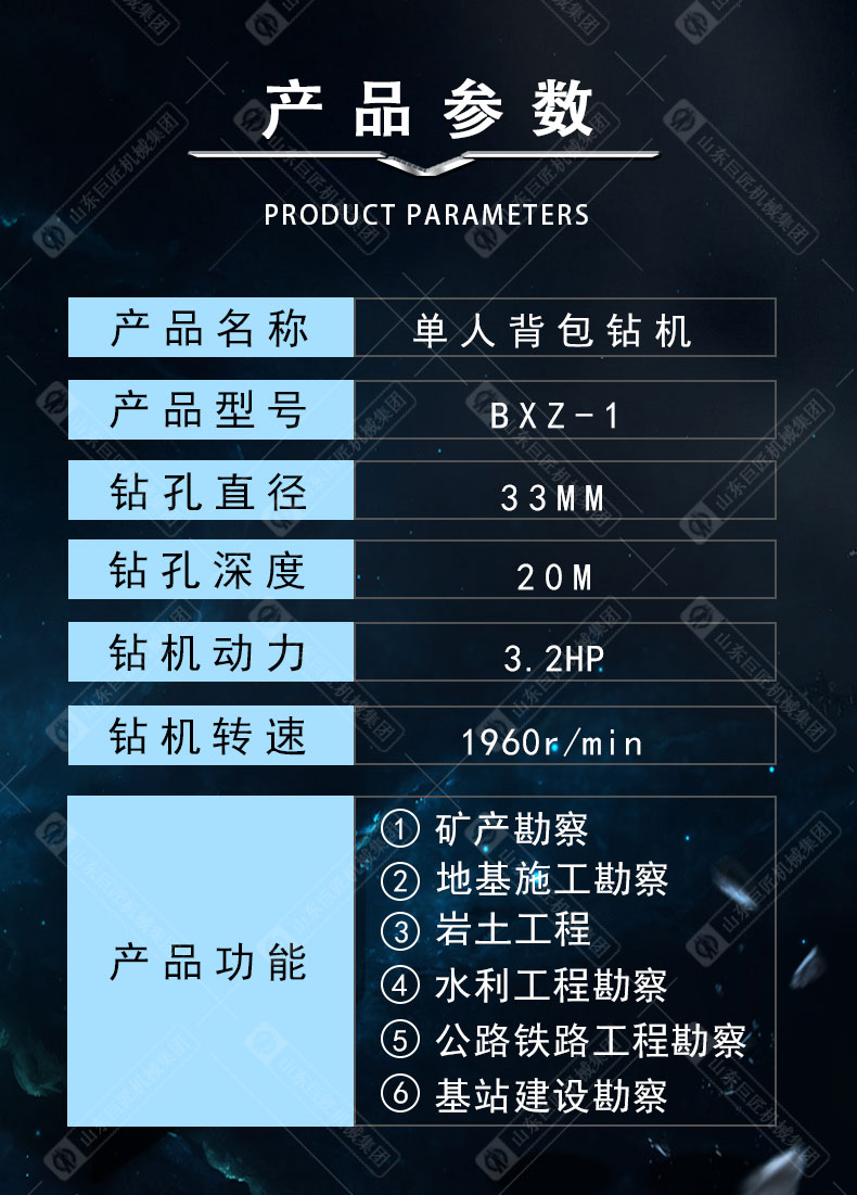 小型取样钻机主要型号有bxz系列背包钻机,qz系列轻便取样钻机,yqz系列