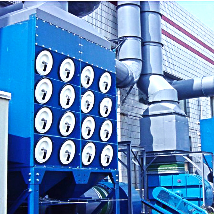 铝厂炭黑厂脉冲除尘器价格斜插式单机脉冲滤筒除尘器厂家实恒除尘