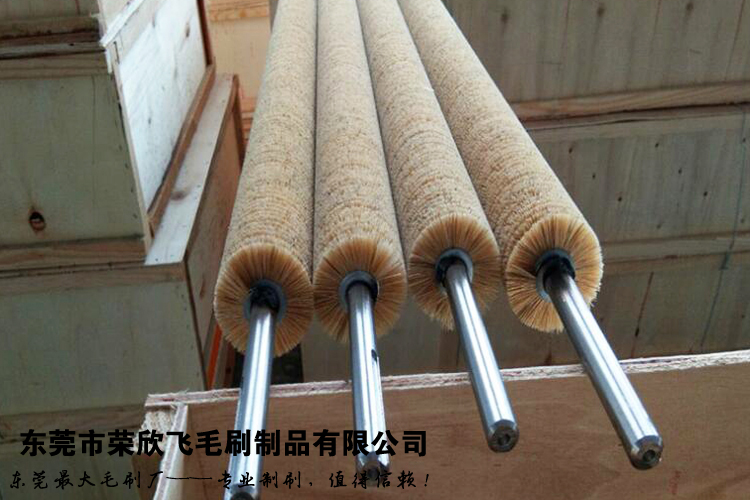 高密度软毛工业毛刷辊弹簧刷毛刷滚筒_东莞市荣欣飞毛刷制品有限公司