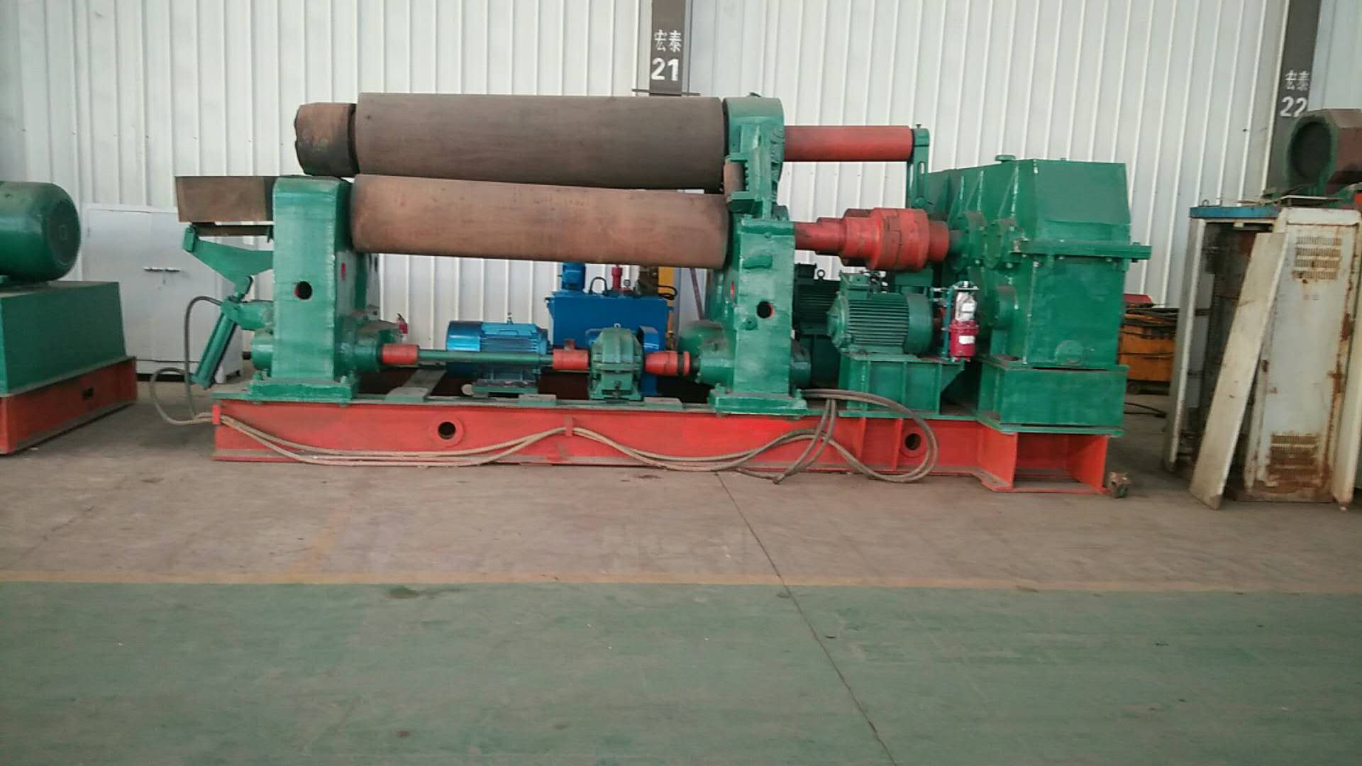 旧机械卷板机55x2000,二手卷板机低价转让-河南威力达