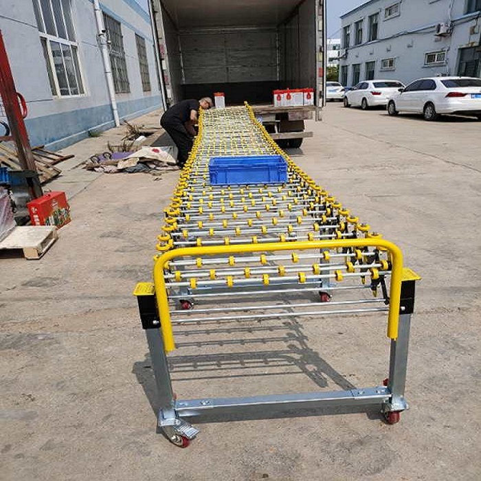 卸货神器青岛优耐德福来轮伸缩线装卸货输送机