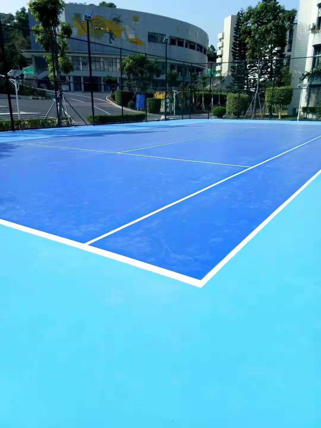 网球场硅pu面层材料厂家,运动场弹性硅pu球场地坪施工