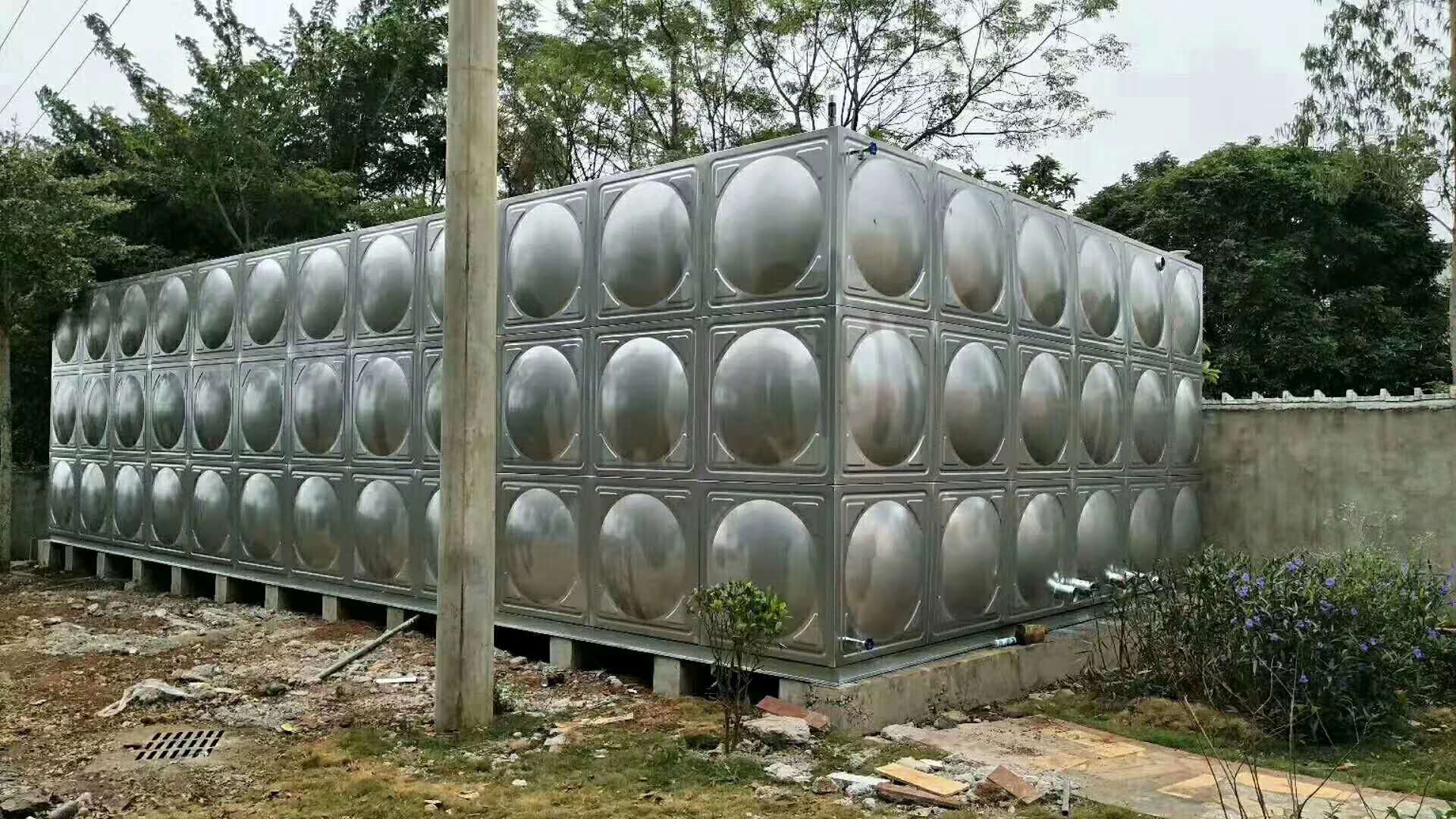 珠海不锈钢水箱厂家,方形消防水箱304焊接双层保温水箱