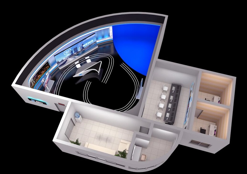 党校融媒体实景虚拟结合演播室方案