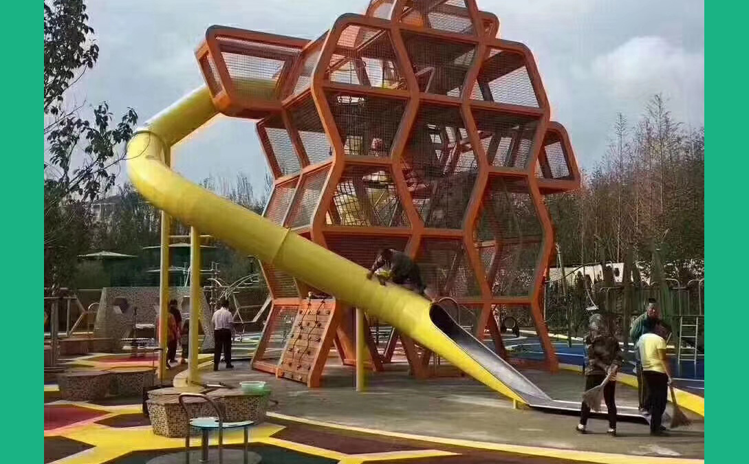 深圳户外非标定制,主题小区不锈钢滑梯厂家_深圳市小童马游乐设备