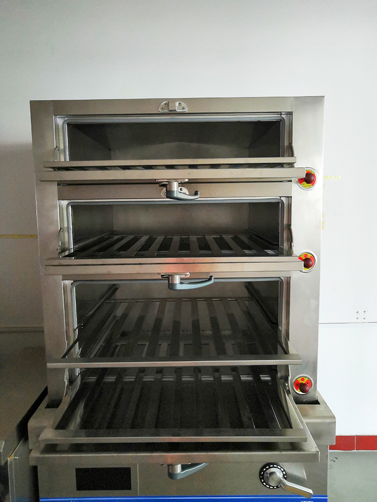 酒店380v蒸饭柜源头工厂,灶源12盘24盘电磁蒸饭车