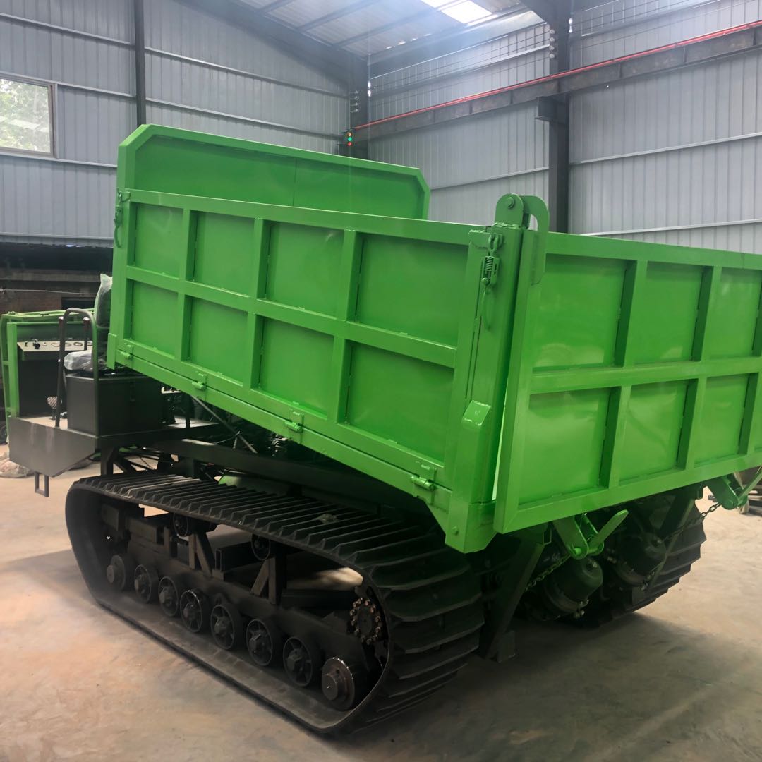 橡胶履带运输车爬坡能力强自卸式履带运输车,小型履带