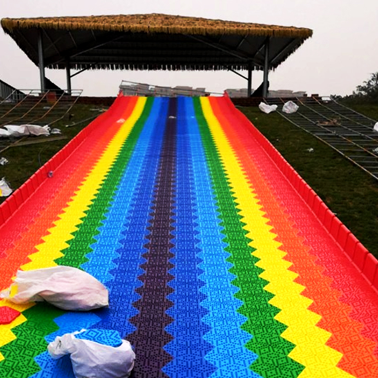 大型户外游乐设备亲子游乐彩虹滑道网红滑道