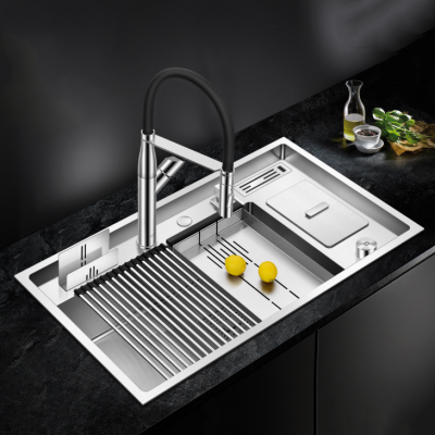 304不锈钢厨房家用水槽拉伸洗菜盆单盆