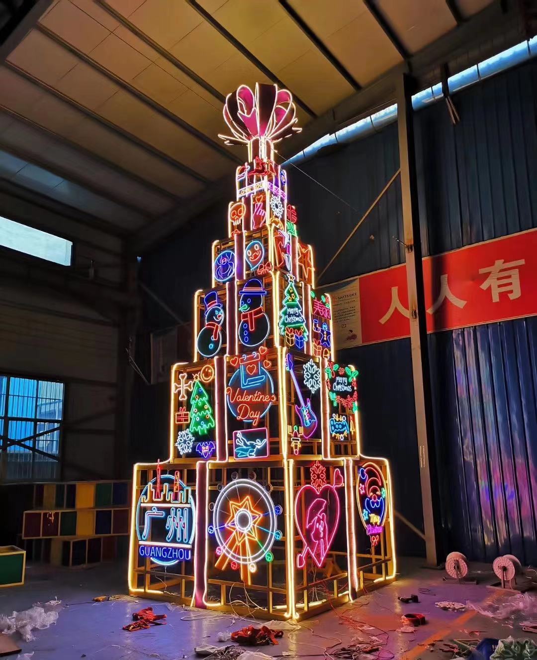 大型圣诞树出售酷炫霓虹灯圣诞树出租