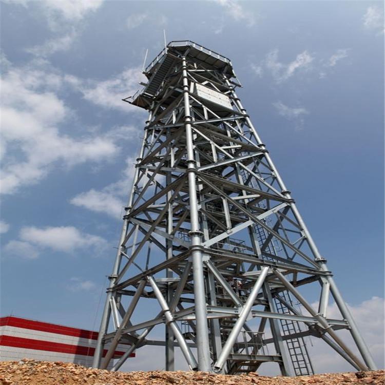 四角角钢监控塔森林防火监控塔林业局监控塔