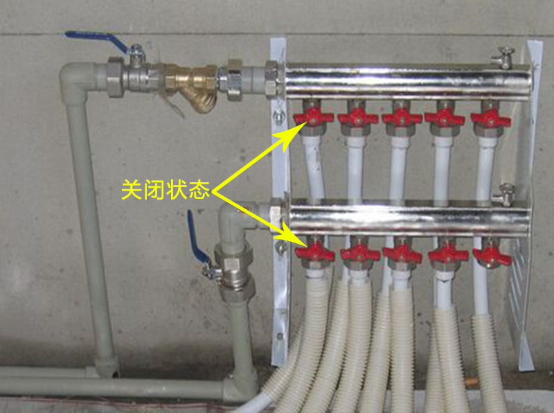 暖气管道分水器装法图图片