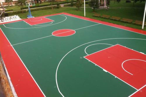 重庆塑胶篮球场施工，环保，无污染