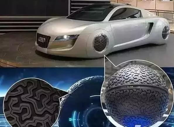 奥迪汽车启用"球形轮胎",从此再无马路!