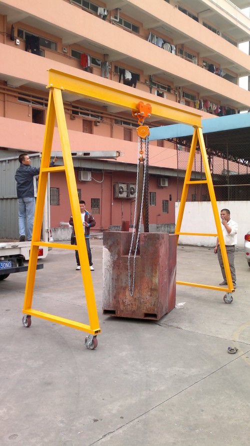 2噸手動移動吊架價格，噸手動移動吊動吊門式單梁移動吊架優質生産廠家