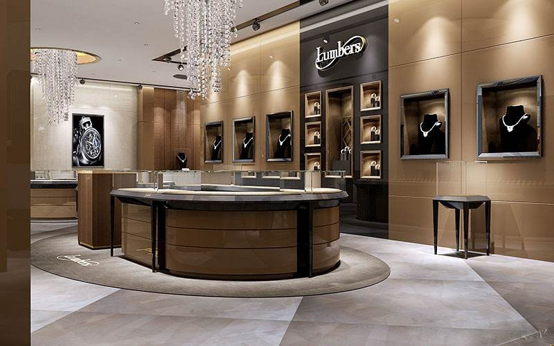 商场高端珠宝展柜用什么款式好?