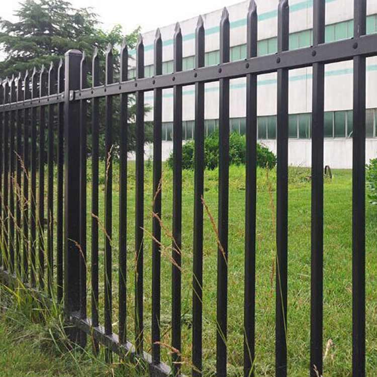 福田工业园围墙栅栏防护栏,清远电站锌钢护栏隔离栏杆