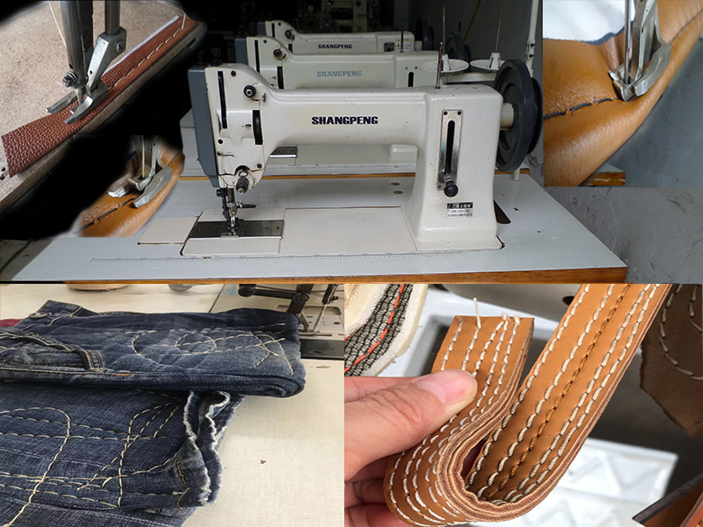 厚料粗线复合送料平板式工业缝纫机水牛车大同步车大上蓬牌180