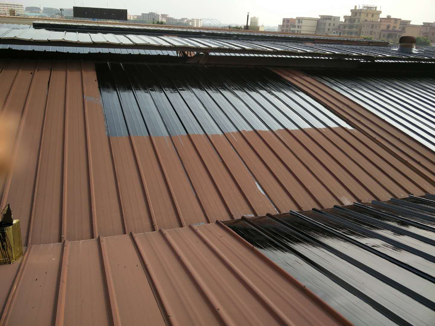 佛山市南海龙江彩钢瓦防水锌铁瓦防水铁皮瓦防水补漏