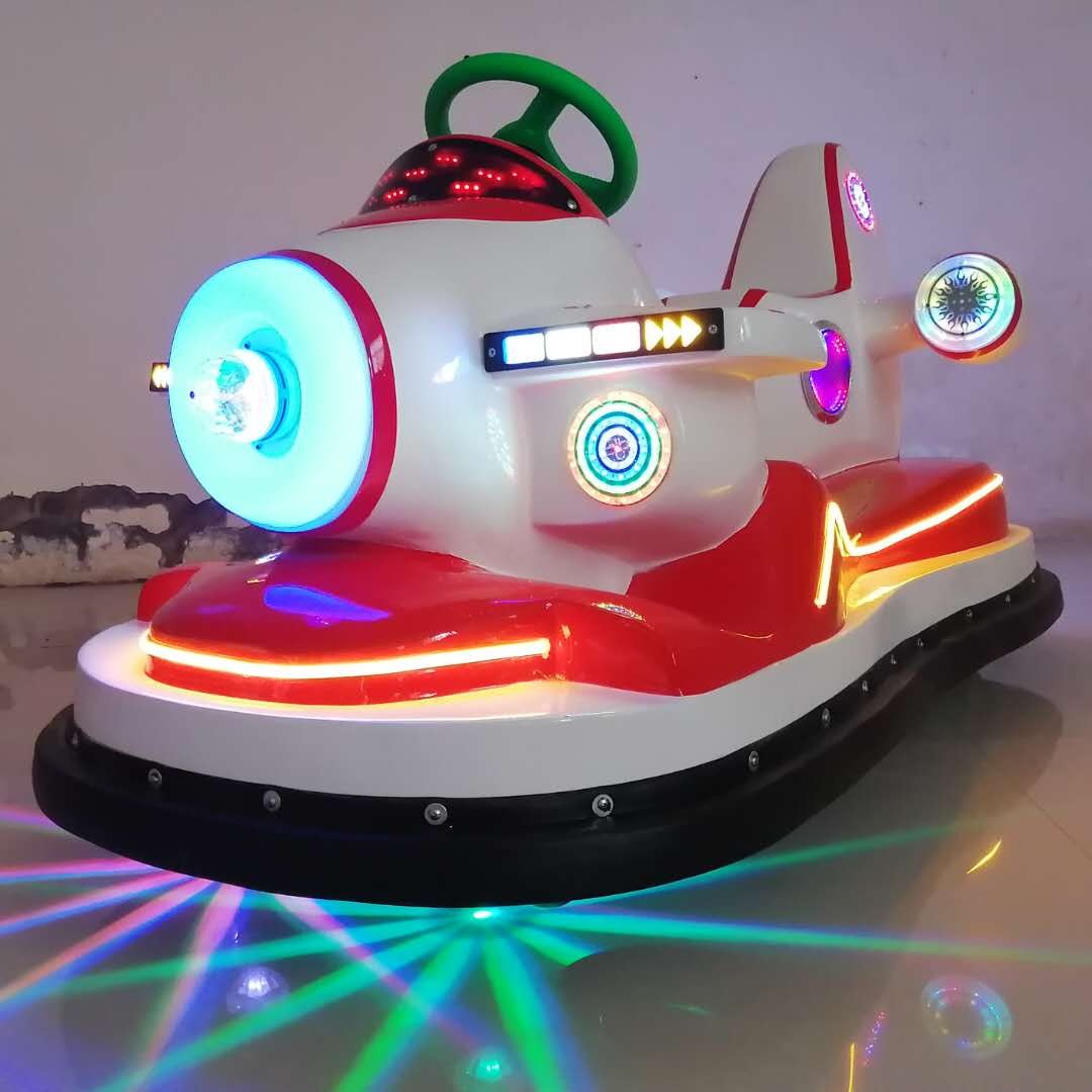 儿童电瓶车发光摆摊亲子车电动车碰碰车公园电动沙滩车双人游乐车