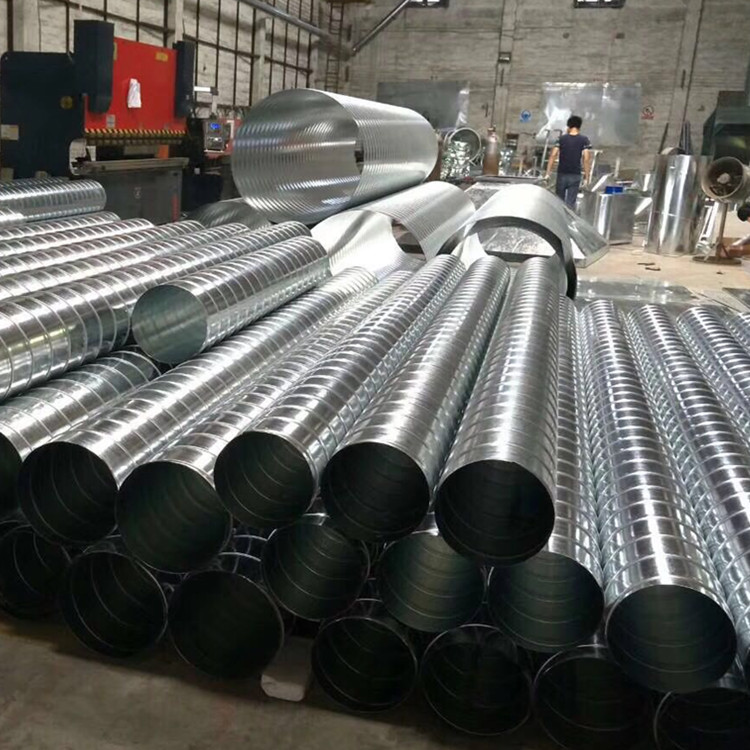 云浮专业加工dn700mm白铁螺旋风管价格