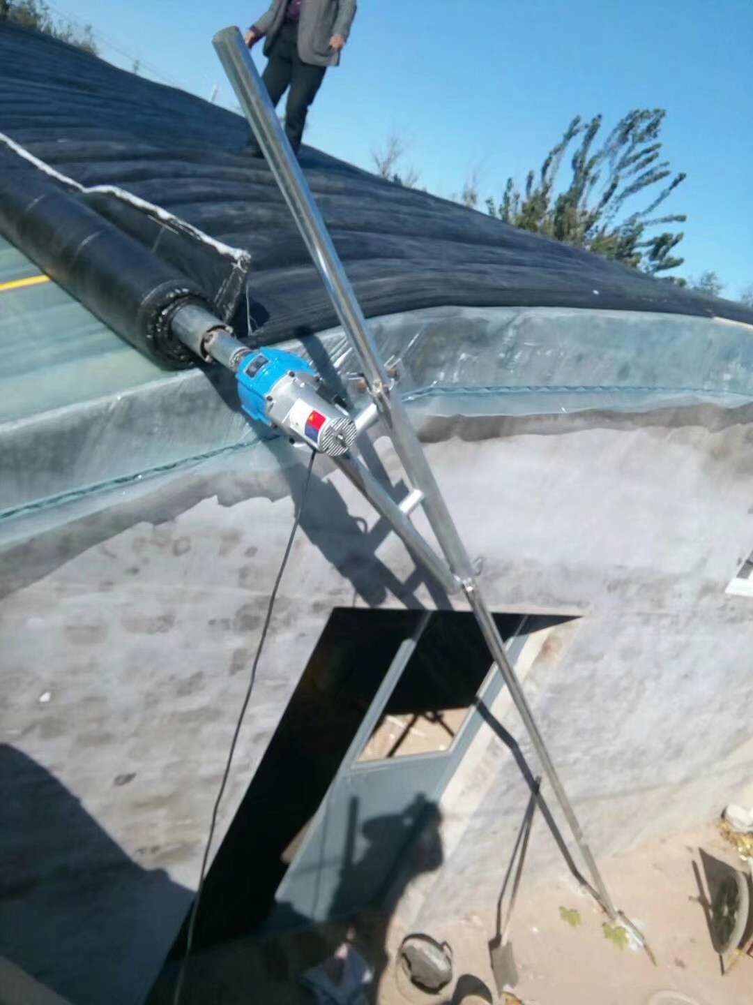 厂家批发大棚卷被机电动侧卷帘机大棚侧卷一体机